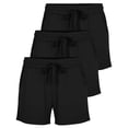 thumbnail image 1 of Real Essentials 3 Pack: Womens Ultra-Soft Athletic Lounge Casual Sweat Shorts with Pockets (Available in Plus Size), 1 of 6