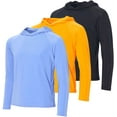 thumbnail image 1 of Real Essentials 3 Pack:Youth Rashguard Hoodie UPF UV Sun Protection Long Sleeve Swim Fishing Shirt - Boys & Girls (Ages 4-16), 1 of 6