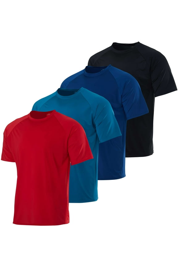 4 Pack: Boys Short Sleeve Quick Dry UPF 50+ Sun Protection Rash Guard Shirt Swimwear Surf Top for Boys