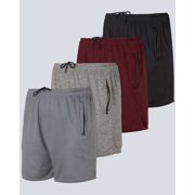 4 Pack Men's Mesh 5" Zipper Athletic Workout Running Basketball Gym Shorts