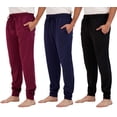 thumbnail image 1 of Real Essentials 4 Pack: Men's Cotton Jersey Soft Jogger Sleep Lounge Pajama Drawstring & Pockets (Available in Big & Tall), 1 of 4