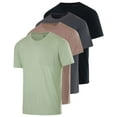 thumbnail image 1 of Real Essentials 4 Pack: Men's Cotton Performance Short Sleeve Crew Neck Pocket T-Shirt Athletic Top (Available in Big & Tall), 1 of 6