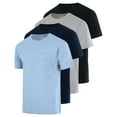 thumbnail image 1 of Real Essentials 4 Pack: Men's Cotton Performance Short Sleeve Crew Neck Pocket T-Shirt Athletic Top (Available in Big & Tall), 1 of 6
