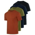 thumbnail image 1 of Real Essentials 4 Pack: Men's Cotton Performance Short Sleeve Crew Neck Pocket T-Shirt Athletic Top (Available in Big & Tall), 1 of 6