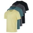 thumbnail image 1 of Real Essentials 4 Pack: Men's Cotton Performance Short Sleeve Crew Neck Pocket T-Shirt Athletic Top (Available in Big & Tall), 1 of 6
