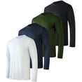 thumbnail image 1 of Real Essentials 4 Pack: Men's Dry-Fit UV Moisture Wicking UPF 50+ SPF Sun Protective Fishing Hiking Active Long Sleeve Shirt, 1 of 6