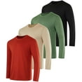 thumbnail image 1 of Real Essentials 4 Pack: Men's Dry-Fit UV Moisture Wicking UPF 50+ SPF Sun Protective Fishing Hiking Active Long Sleeve Shirt, 1 of 6