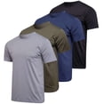 thumbnail image 1 of Real Essentials 4 Pack: Men's Dry-Fit Short Sleeve Pocket Crew Performance Athletic T-Shirt (Available in Big & Tall), 1 of 5