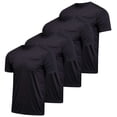 thumbnail image 1 of Real Essentials 4 Pack: Men's Dry-Fit Short Sleeve Pocket Crew Performance Athletic T-Shirt (Available in Big & Tall), 1 of 5