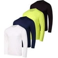 thumbnail image 1 of Real Essentials 4 Pack: Men's Dry-Fit UV Moisture Wicking UPF 50+ SPF Sun Protective Fishing Hiking Active Long Sleeve Shirt, 1 of 6
