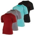 thumbnail image 1 of Real Essentials 4 Pack: Men's Short Sleeve Compression T-Shirt Base Layer Undershirt Athletic Top (Available in Big & Tall), 1 of 7