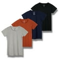thumbnail image 1 of Real Essentials 4 Pack: Women's Classic-Fit Cotton Short-Sleeve Scoop Crew Neck T-Shirt (Available in Plus Size), 1 of 5
