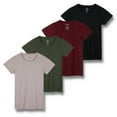 thumbnail image 1 of Real Essentials 4 Pack: Women's Classic-Fit Cotton Short-Sleeve Scoop Crew Neck T-Shirt (Available in Plus Size), 1 of 5