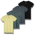 thumbnail image 1 of Real Essentials 4 Pack: Women's Classic-Fit Cotton Short-Sleeve Scoop Crew Neck T-Shirt (Available in Plus Size), 1 of 6