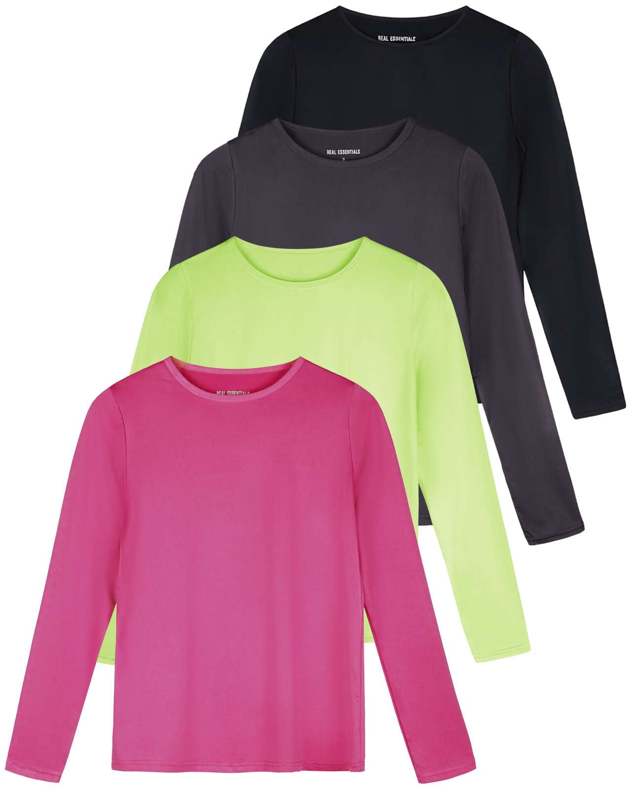 Essentials Women's Control Tech Long Sleeve Running Top - Masked Style, 84% Polyester 16% Spandex, Pull-On Design