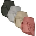 thumbnail image 1 of Real Essentials 4 Pack: Women's Ribbed Active Skort Pockets Skirt Running Tennis Golf Workout Sports (Available In Plus), 1 of 6