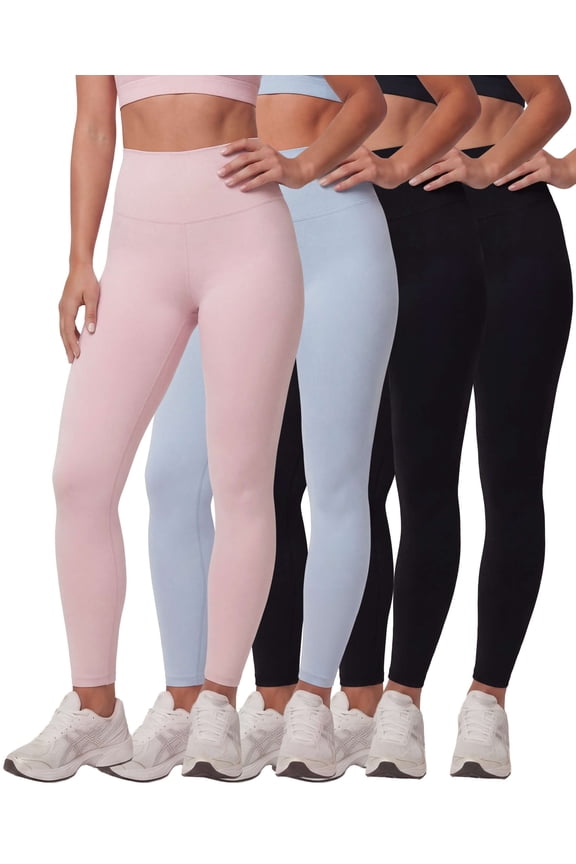 4 Pack: Women's Workout Athletic Leggings Yoga Pants Tummy Control High Waisted Running Gym Pilates Soft