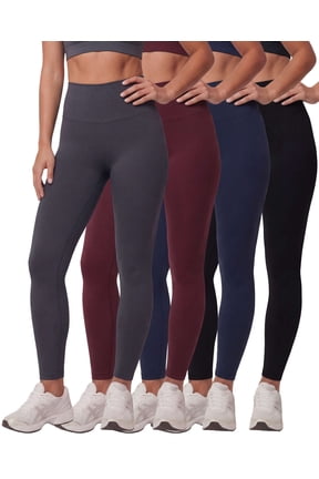 4 Pack: Women's Workout Athletic Leggings Yoga Pants Tummy Control High Waisted Running Gym Pilates Soft