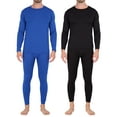thumbnail image 1 of Real Essentials 4 Piece: Men's Thermal Underwear Sets - Long Sleeve Top & Bottom Fleece Long Johns (Available in Big & Tall), 1 of 5