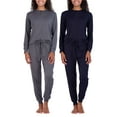 thumbnail image 1 of Real Essentials 4 Piece: Women's Long Sleeve Pullover Hoodie Henley Sweatshirt & Jogger Set- Athletic Lounge Sweatsuit, 1 of 5
