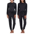 thumbnail image 1 of Real Essentials 4 Piece: Women's Long Sleeve Pullover Hoodie Henley Sweatshirt & Jogger Set- Athletic Lounge Sweatsuit, 1 of 5
