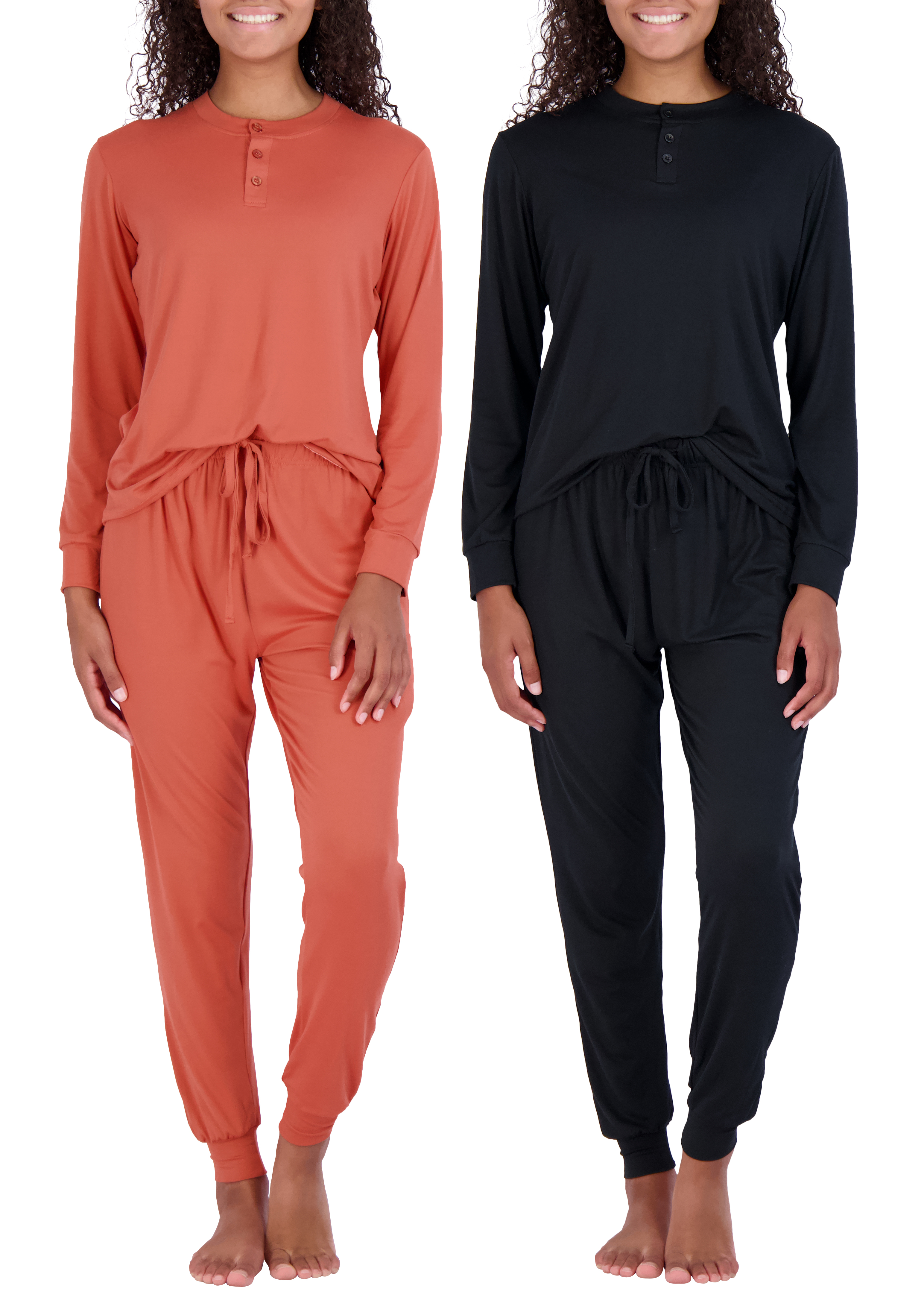 Evelyn Lantern Sleeve Henley Sweatsuit