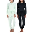 thumbnail image 1 of Real Essentials 4 Piece: Women's Long Sleeve Pullover Hoodie Henley Sweatshirt & Jogger Set- Athletic Lounge Sweatsuit, 1 of 5
