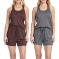 thumbnail image 1 of Real Essentials 4 Piece: Women's Super-Soft Tank Top and Short Pajama Set - Loungewear Sleepwear (Available in Plus Size), 1 of 6