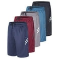 thumbnail image 1 of Real Essentials 5 Pack: Boys' Athletic Basketball Shorts with Pockets - Youth Activewear (Ages 4-18), 1 of 7