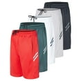 thumbnail image 1 of Real Essentials 5 Pack: Boys' Athletic Basketball Shorts with Pockets - Youth Activewear (Ages 4-18), 1 of 7