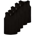 thumbnail image 1 of Real Essentials 5 Pack: Dry-Fit Muscle Tank Tops Sleeveless Shirts Workout Tees Athletic Running Tees (Big & Tall Available), 1 of 6
