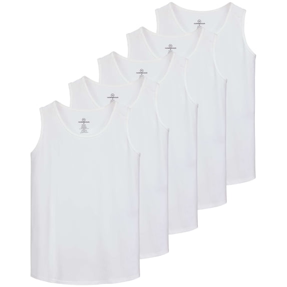 Real Essentials 5 Pack: Dry-Fit Muscle Tank Tops Sleeveless Shirts Workout Tees Athletic Running Tees (Big & Tall Available)