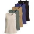 thumbnail image 1 of Real Essentials 5 Pack: Girls Breeze Tech Tank Tops – Moisture-Wicking Sports, Dance & Athletic Workout Sleeveless Shirts, 1 of 6