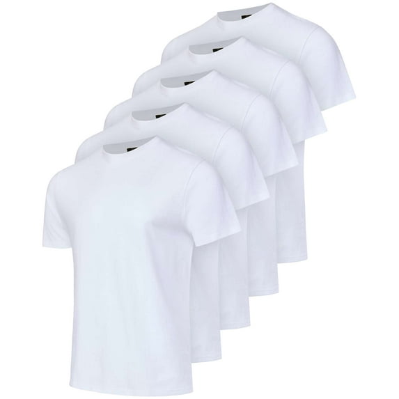 Real Essentials 5 Pack: Men’s 100% Cotton Casual T-Shirts Plain Jersey Shirts Fashion Tees (Big & Tall Available)