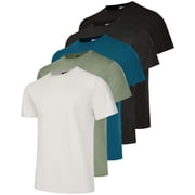 Real Essentials 5 Pack Men s 100% Cotton Casual T-Shirts Plain Jersey Shirts Fashion Tees Big & Tall Available