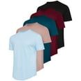 thumbnail image 1 of Real Essentials 5 Pack: Men’s 100% Cotton Hipster Curved Hem Droptail Tee – Premium Longline T-Shirts with Long Tail Drop Cut, 1 of 5