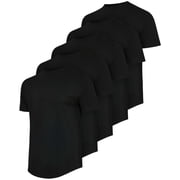 Real Essentials 5 Pack Men s 100% Cotton Hipster Curved Hem Droptail Tee   Premium Longline T-Shirts with Long Tail Drop Cut