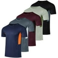 thumbnail image 1 of Real Essentials 5 Pack Men’s Active Quick Dry Mesh Crew Neck T Shirts | Athletic Short Sleeve Tee (Available In Big & Tall), 1 of 6