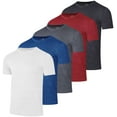 thumbnail image 1 of Real Essentials 5 Pack: Men’s Dry-Fit Moisture Wicking Active Athletic Performance Crew T-Shirt, 1 of 7