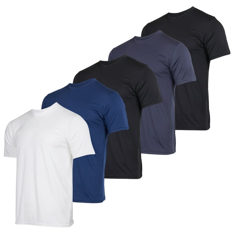 Real Essentials 5 Pack Men s Dry Fit Moisture Wicking Active