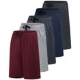 thumbnail image 1 of Real Essentials Men’s 5 Pack: 9" Dry-Fit Shorts – Athletic Gym, Workout, Basketball, Running, Casual Lounge Active Pockets, 1 of 6