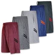 5 PackMen's Dry-Fit Sweat Resistant Active Athletic Performance Shorts