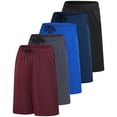 thumbnail image 1 of 5 Pack Men's Dry Fit Basketball Shorts Gym Athletic Casual Workout Running, 1 of 6