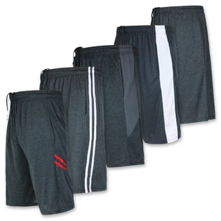 5 Pack:Men's Dry-Fit Sweat Resistant Active Athletic Performance Shorts