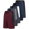 thumbnail image 1 of Real Essentials Men’s 5 Pack: 9" Dry-Fit Shorts – Athletic Gym, Workout, Basketball, Running, Casual Lounge Active Pockets, 1 of 5