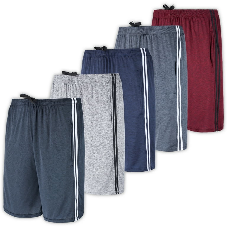 Real Essentials 5 Pack: Men's Dry-Fit Sweat Resistant Active Athletic  Performance