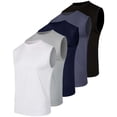 thumbnail image 1 of Real Essentials 5 Pack: Men's Mesh Active Athletic Tech Tank Top - Workout & Training Activewear (Available in Big & Tall), 1 of 4