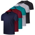 thumbnail image 1 of Real Essentials 5 Pack: Men's Mesh V Neck T Shirts Dry Fit Athletic Workout Gym Running Tees, 1 of 8