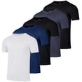 thumbnail image 1 of Real Essentials 5 Pack: Men’s Short Sleeve Dry Fit Active Crew Neck T Shirt - Athletic Running Gym Workout Tee Tops, 1 of 7