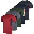 thumbnail image 1 of Real Essentials 5 Pack: Men’s Short Sleeve Dry Fit Active Crew Neck T Shirt - Athletic Running Gym Workout Tee Tops, 1 of 7